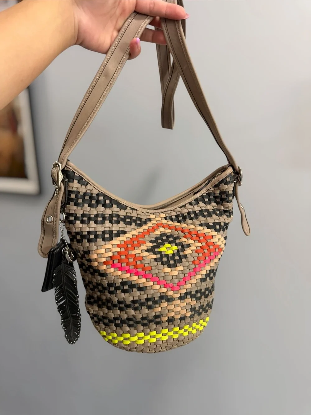 Coach Dreamweaver 35079 Mini Duffle Woven Leather Rare 2015 EUC